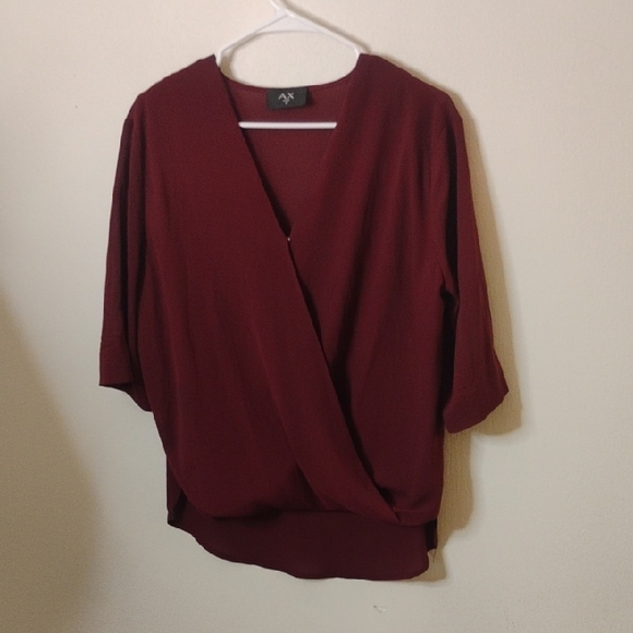 AX Paris Deep Red Blouse - Picture 1 of 4
